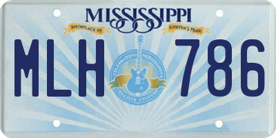 MS license plate MLH786