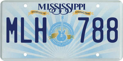 MS license plate MLH788