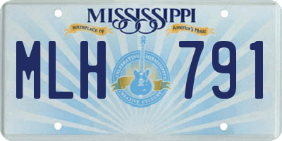 MS license plate MLH791