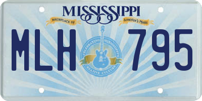 MS license plate MLH795