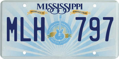 MS license plate MLH797