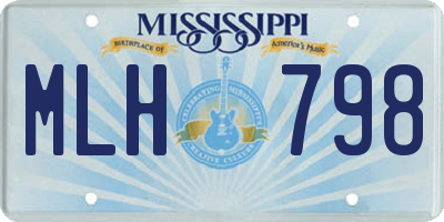 MS license plate MLH798