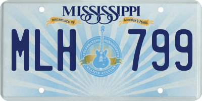 MS license plate MLH799