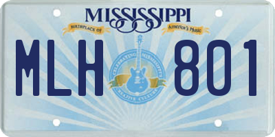 MS license plate MLH801