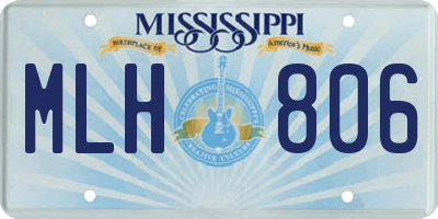 MS license plate MLH806