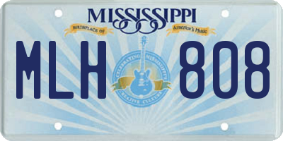 MS license plate MLH808