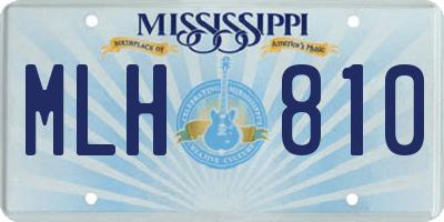 MS license plate MLH810