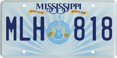 MS license plate MLH818