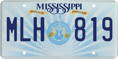 MS license plate MLH819