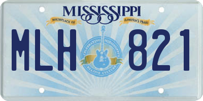 MS license plate MLH821
