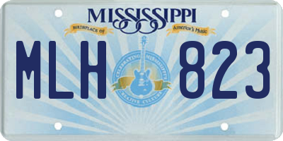 MS license plate MLH823