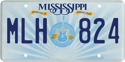 MS license plate MLH824