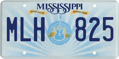 MS license plate MLH825