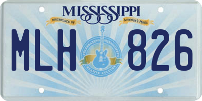 MS license plate MLH826