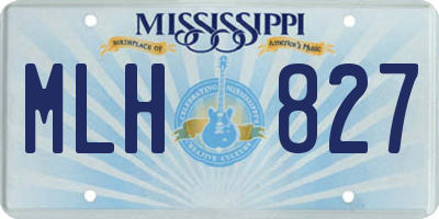 MS license plate MLH827