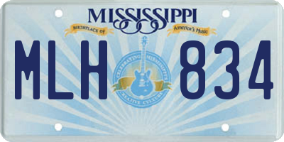 MS license plate MLH834