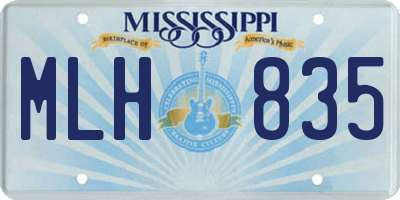 MS license plate MLH835