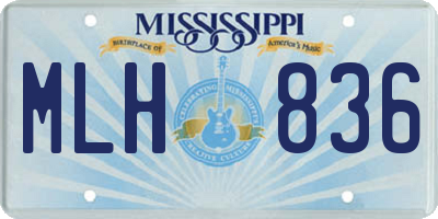 MS license plate MLH836