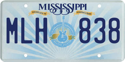 MS license plate MLH838