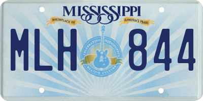 MS license plate MLH844