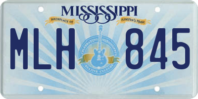 MS license plate MLH845