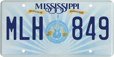MS license plate MLH849