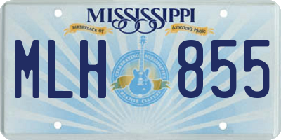 MS license plate MLH855