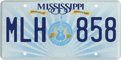 MS license plate MLH858