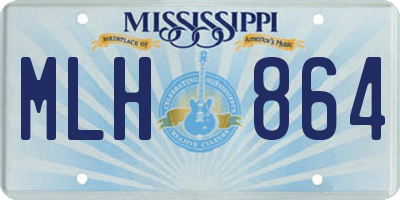 MS license plate MLH864