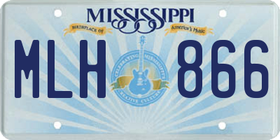 MS license plate MLH866