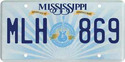 MS license plate MLH869