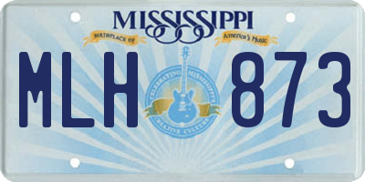 MS license plate MLH873
