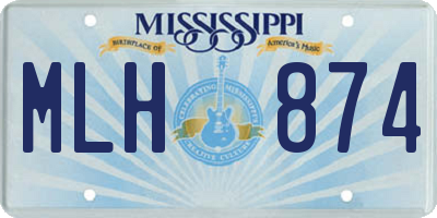 MS license plate MLH874