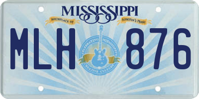 MS license plate MLH876