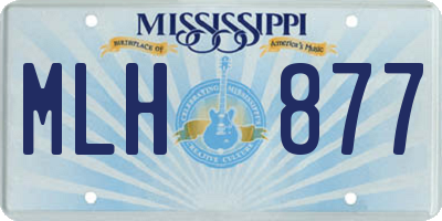 MS license plate MLH877