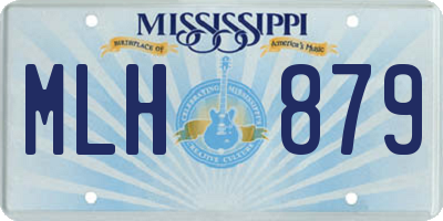 MS license plate MLH879