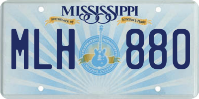 MS license plate MLH880