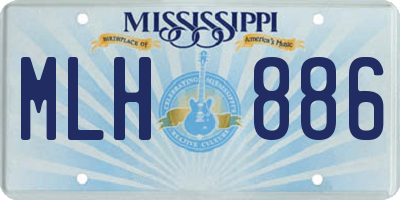 MS license plate MLH886
