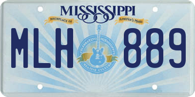 MS license plate MLH889