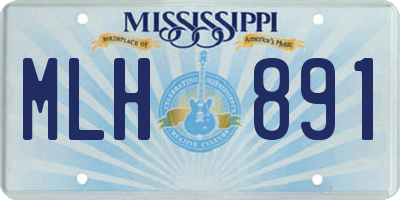 MS license plate MLH891
