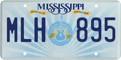 MS license plate MLH895