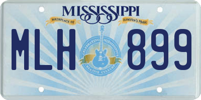 MS license plate MLH899