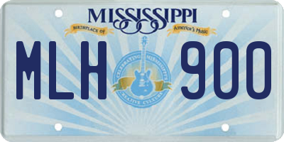 MS license plate MLH900