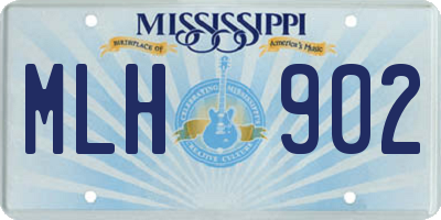 MS license plate MLH902