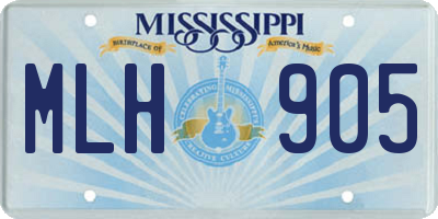 MS license plate MLH905