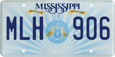 MS license plate MLH906