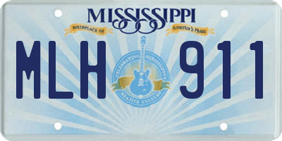 MS license plate MLH911