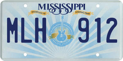 MS license plate MLH912