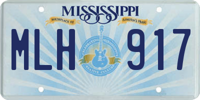 MS license plate MLH917