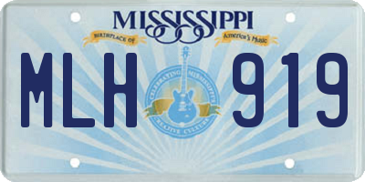 MS license plate MLH919